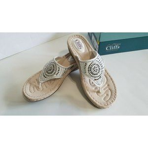 NEW Womens Comfort Cliffs White Sandles Shoes 9